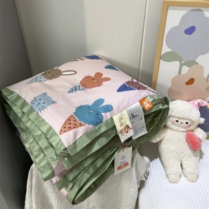 91家纺网 家纺一手货源 找家纺 总桂雅居2021新款秋冬60s长绒棉A+桑蚕丝鲜豆蛋白儿童被