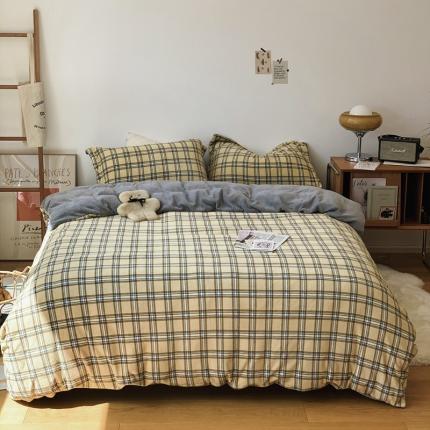 91家纺网 家纺一手货源 找家纺 （总）时年家纺 2021新款牛奶绒印花系列四件套