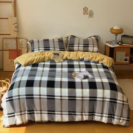 91家纺网 家纺一手货源 找家纺 （总）时年家纺 2021新款牛奶绒印花系列四件套