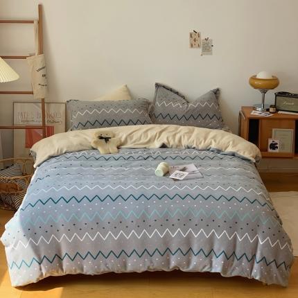 91家纺网 家纺一手货源 找家纺 （总）时年家纺 2021新款牛奶绒印花系列四件套