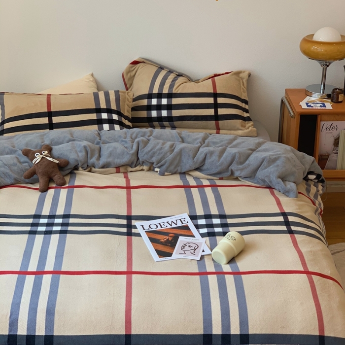 91家纺网 家纺一手货源 找家纺 时年家纺 2021新款牛奶绒印花系列四件套 生活派