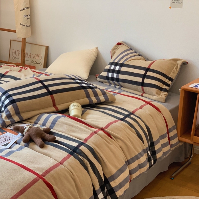 91家纺网 家纺一手货源 找家纺 时年家纺 2021新款牛奶绒印花系列四件套 生活派