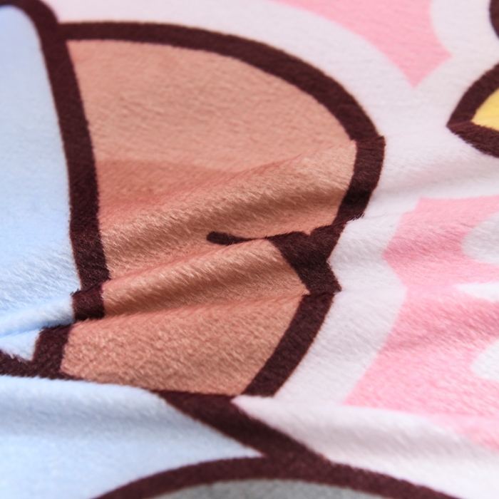 91家纺网 家纺一手货源 找家纺 嗨生活 2021新款数码印花水晶绒床垫 草莓女孩