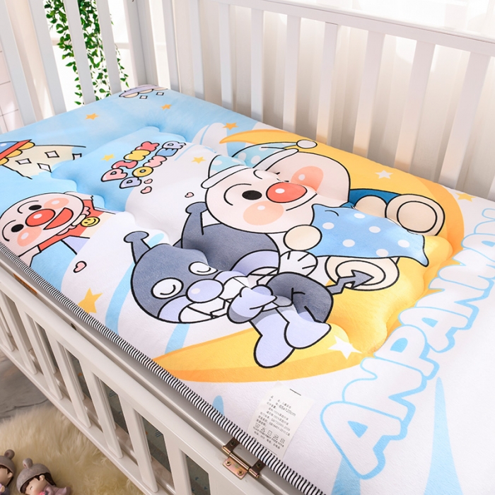 91家纺网 家纺一手货源 找家纺 嗨生活 2021新款数码印花水晶绒床垫 可爱面包