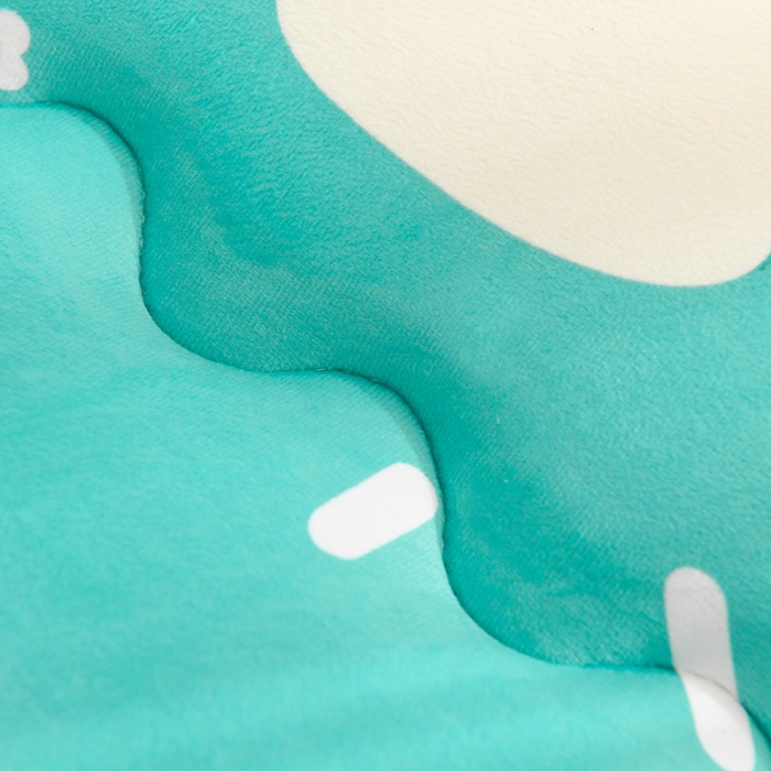 91家纺网 家纺一手货源 找家纺 嗨生活 2021新款数码印花水晶绒床垫 可爱小信鸽