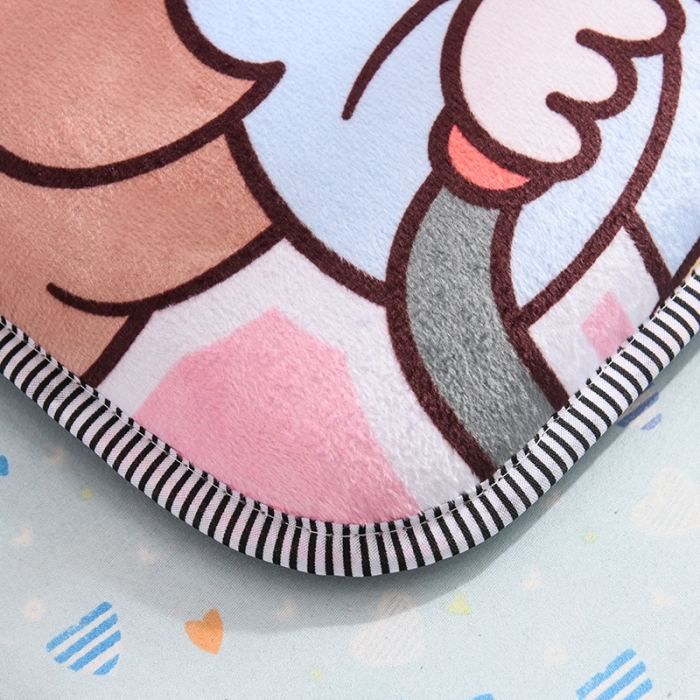 91家纺网 家纺一手货源 找家纺 嗨生活 2021新款数码印花水晶绒床垫 草莓女孩