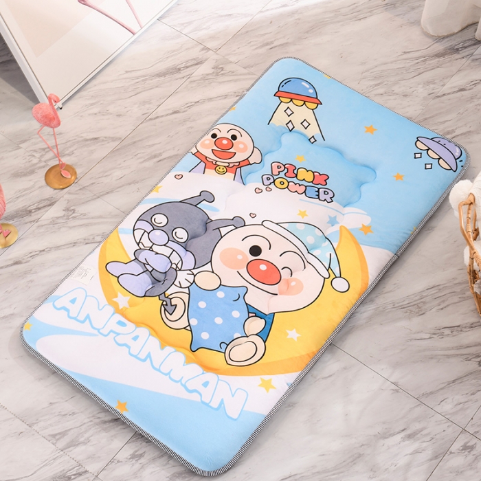 91家纺网 家纺一手货源 找家纺 嗨生活 2021新款数码印花水晶绒床垫 可爱面包