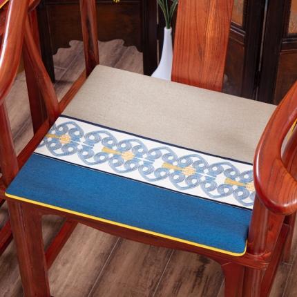 91家纺网 家纺一手货源 找家纺 （总）北辰 2021新款棉麻刺绣新中式坐垫红木沙发垫