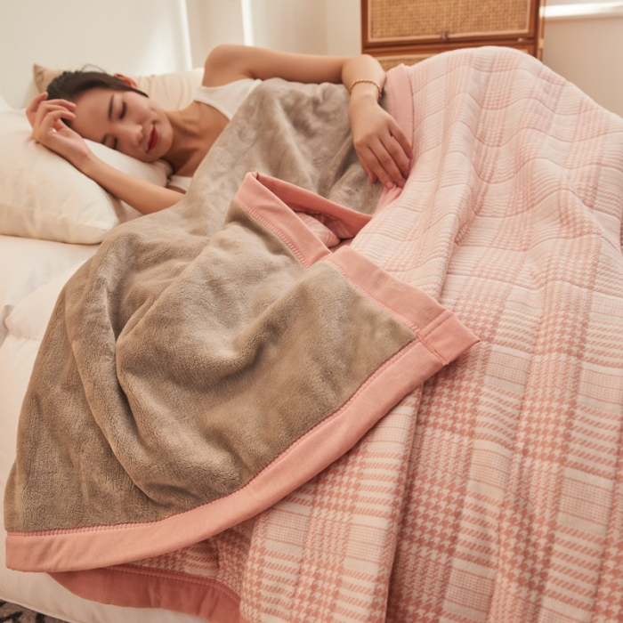 91家纺网 家纺一手货源 找家纺 （总）吾秀 2022 A类多功能棉绒毯 全棉毯子牛奶绒毛毯