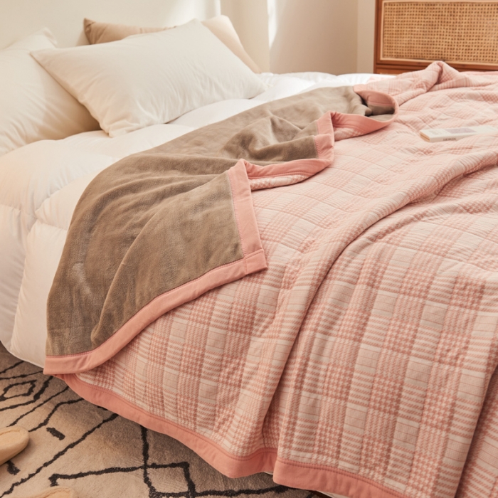 91家纺网 家纺一手货源 找家纺 （总）吾秀 2022 A类多功能棉绒毯 全棉毯子牛奶绒毛毯