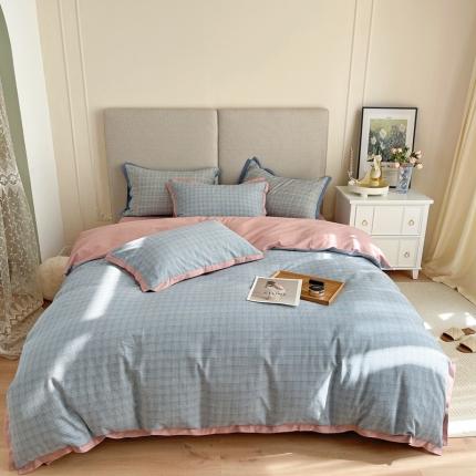 91家纺网 家纺一手货源 找家纺 （总）时年 2021新款全棉生态磨毛飞边款系列四件套