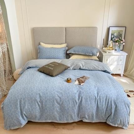 91家纺网 家纺一手货源 找家纺 （总）时年 2021新款全棉生态磨毛飞边款系列四件套