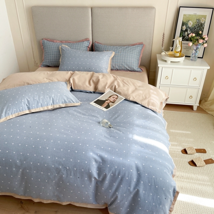 91家纺网 家纺一手货源 找家纺 （总）时年 2021新款全棉生态磨毛飞边款系列四件套