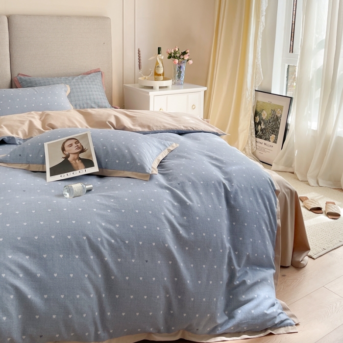 91家纺网 家纺一手货源 找家纺 （总）时年 2021新款全棉生态磨毛飞边款系列四件套