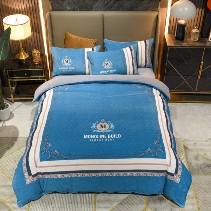 91家纺网 家纺一手货源 找家纺 （总）青竹苑 2021新款大版牛奶绒四件套