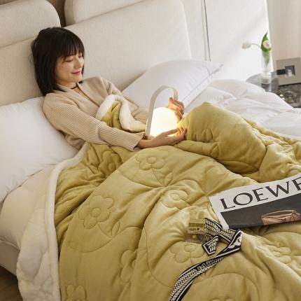 91家纺网 家纺一手货源 找家纺 （总）铭动 新款三层加厚加绒牛奶绒羊羔绒珊瑚绒保暖冬季毛毯