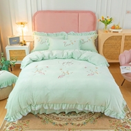 91家纺网 家纺一手货源 找家纺 （总）亲亲公主2025秋冬保暖新款牛奶绒保暖四件套绣花四件套