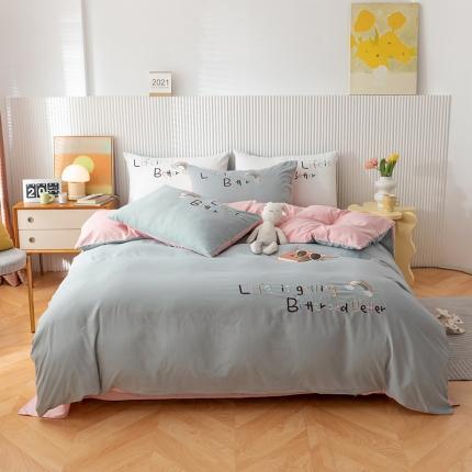 91家纺网 家纺一手货源 找家纺 （总）子钦家纺 2023新款四季棉绣花四件套-七彩梦实拍图