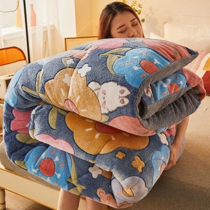 91家纺网 家纺一手货源 找家纺 （总）梦初语 2021新款加厚保暖雪花绒加羊羔绒冬被子被芯