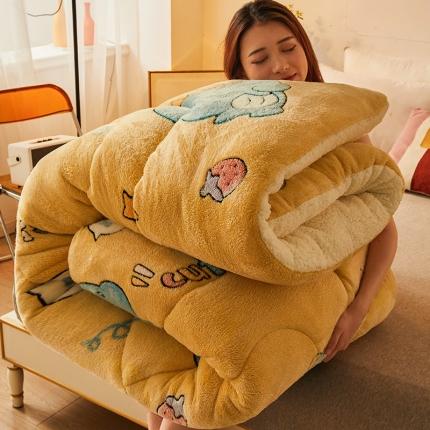 91家纺网 家纺一手货源 找家纺 （总）梦初语 2021新款加厚保暖雪花绒加羊羔绒冬被子被芯