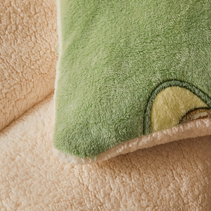 91家纺网 家纺一手货源 找家纺 梦初语 2021新款加厚保暖雪花绒加羊羔绒冬被子被芯 牛油果