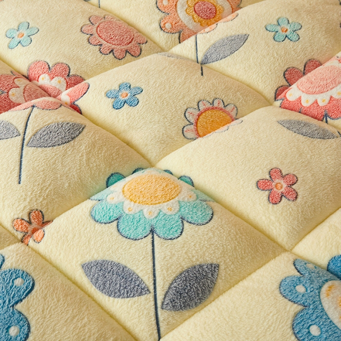 91家纺网 家纺一手货源 找家纺 梦初语 2021加厚保暖雪花绒加羊羔绒冬被子被芯 太阳花