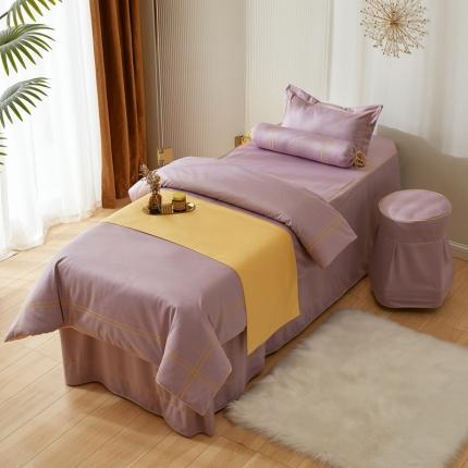 91家纺网 家纺一手货源 找家纺 A+爱家 2021新款美容床罩 左岸-贵妃紫