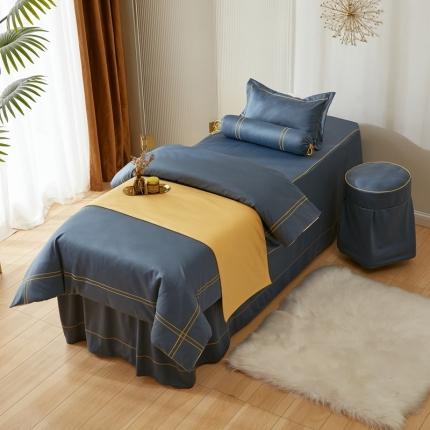 91家纺网 家纺一手货源 找家纺 A+爱家 2021新款美容床罩 左岸-魅力蓝