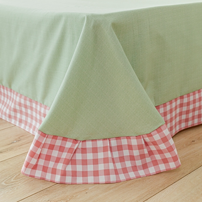 91家纺网 家纺一手货源 找家纺 靓生活 2021新款韩版磨毛四件套 草莓派对-清新粉