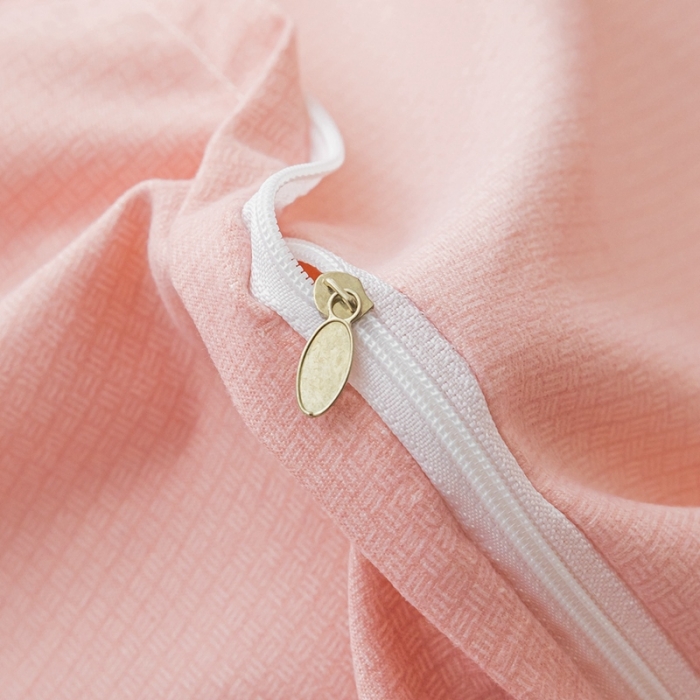 91家纺网 家纺一手货源 找家纺 靓生活 2021新款韩版磨毛四件套 清甜夏日-奶油粉