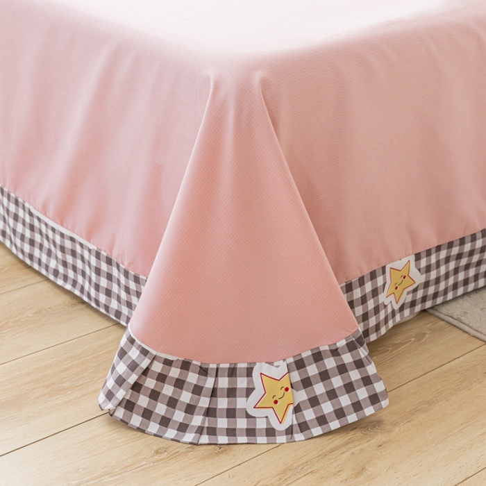 91家纺网 家纺一手货源 找家纺 靓生活 2021新款韩版磨毛四件套 清甜夏日-奶油粉