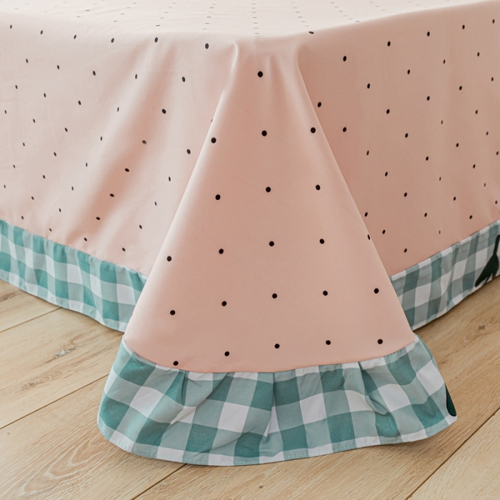 91家纺网 家纺一手货源 找家纺 靓生活 2021新款韩版磨毛四件套 秋雨初晴-清新蓝