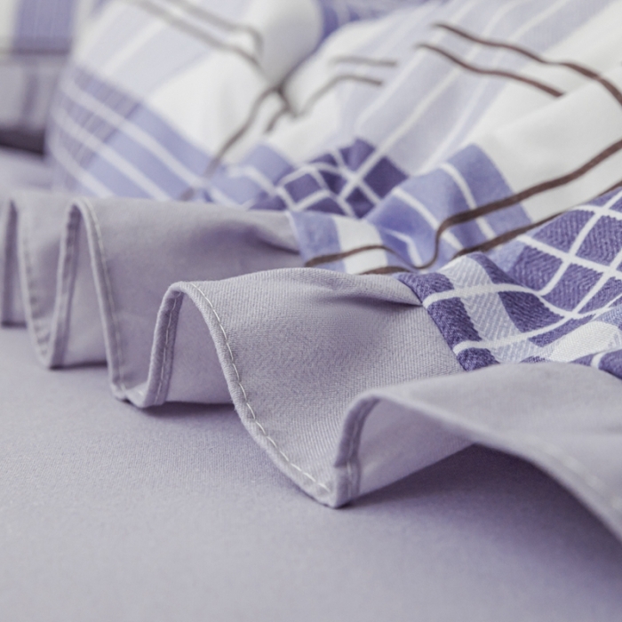 91家纺网 家纺一手货源 找家纺 靓生活 2021新款韩版磨毛四件套 蔚蓝骑士-时光蓝