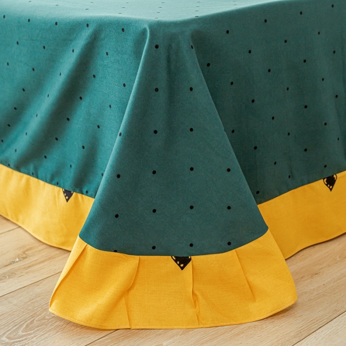 91家纺网 家纺一手货源 找家纺 靓生活 2021新款韩版磨毛四件套 心乐-柠檬黄