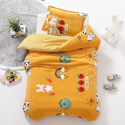 91家纺网 家纺一手货源 找家纺 吉咪兔 2022新款儿童卡通双面绒幼儿园牛奶绒单件被套 萌宠乐园