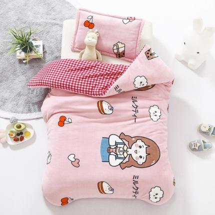 91家纺网 家纺一手货源 找家纺 （总）吉咪兔 2022新款儿童卡通双面绒幼儿园牛奶绒单件被套