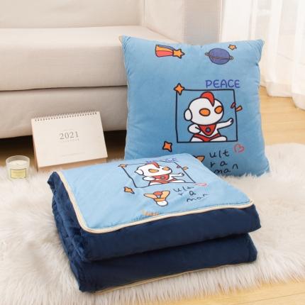 91家纺网 家纺一手货源 找家纺 博笔熊家纺 2022新款水晶绒抱枕被系列二 奥特曼