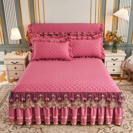 91家纺网 家纺一手货源 找家纺 （总）屹成家纺 2021新款水洗棉花边四季款单床裙