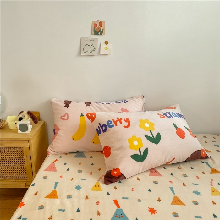 91家纺网 家纺一手货源 找家纺 （总）棉眠 2020新款秋冬卡通牛奶绒四件套