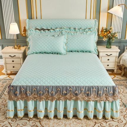 91家纺网 家纺一手货源 找家纺 （总）屹成家纺 2021新款水洗棉花边四季款单床裙