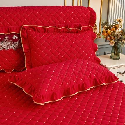 （总）屹成家纺 2021新款水洗棉花边四季款枕套