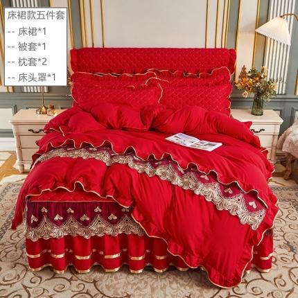 91家纺网 家纺一手货源 找家纺 （总）屹成家纺 2021新款水洗棉花边四季款四件套