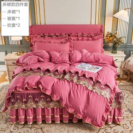 91家纺网 家纺一手货源 找家纺 （总）屹成家纺 2021新款水洗棉花边四季款四件套