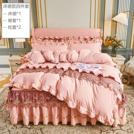 91家纺网 家纺一手货源 找家纺 （总）屹成家纺 2021新款水洗棉花边四季款四件套