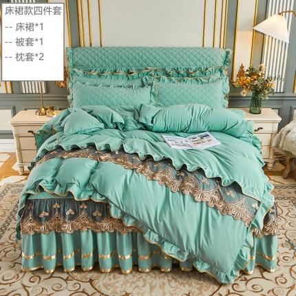 91家纺网 家纺一手货源 找家纺 （总）屹成家纺 2021新款水洗棉花边四季款四件套