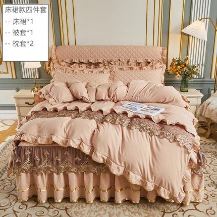 91家纺网 家纺一手货源 找家纺 （总）屹成家纺 2021新款水洗棉花边四季款四件套