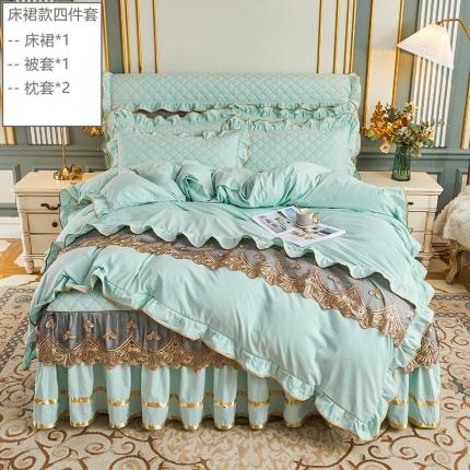 91家纺网 家纺一手货源 找家纺 （总）屹成家纺 2021新款水洗棉花边四季款四件套