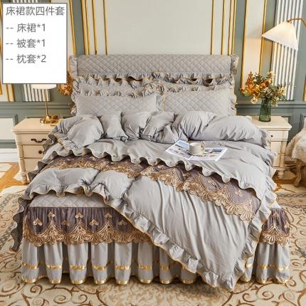 91家纺网 家纺一手货源 找家纺 （总）屹成家纺 2021新款水洗棉花边四季款四件套