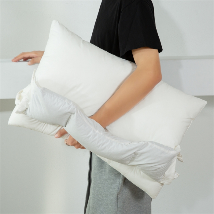 91家纺网 家纺一手货源 找家纺 多点 2021新款竹节枕 整枕 (荞麦 )