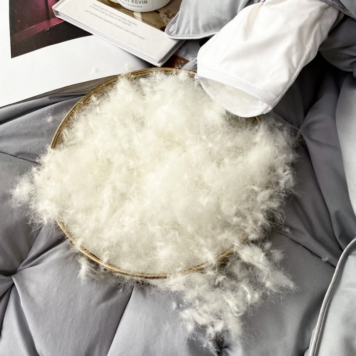 91家纺网 家纺一手货源 找家纺 其乐枕芯 2021新款石墨烯白鹅绒羽绒被 扭花灰